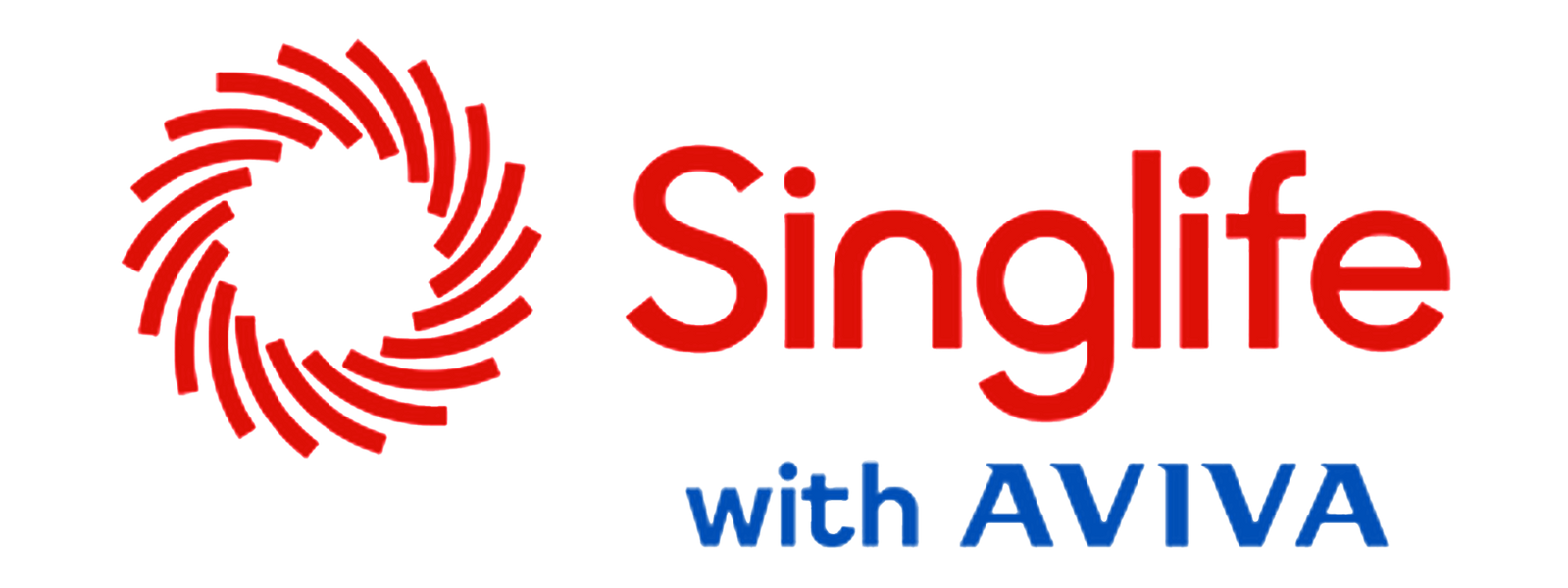 Singlife with Aviva logo featuring circular swirl design - Neutrinos